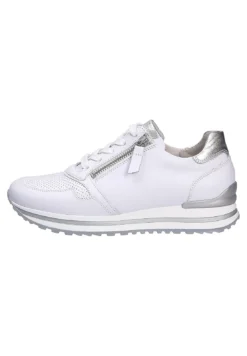 Gabor Comfort 26-528Sneakers BasseWeiss/Silber Perf Donna Sneakers GAJ11A0BM-A11