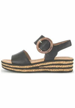 Gabor Sandali Con Zeppa - Schwarz